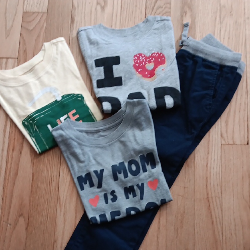 Kids Graphic T-Shirts and Pants Set LOT NWT NEW 4t 5t